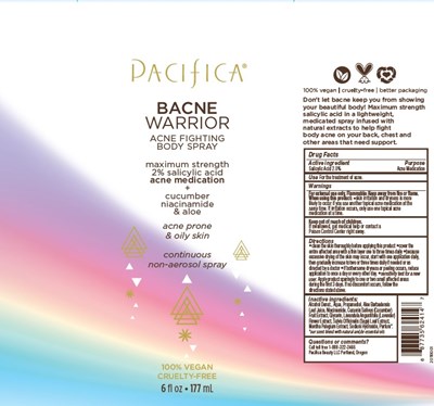 Bacne Warrior Spray Label (Bacne Warrior Spray)